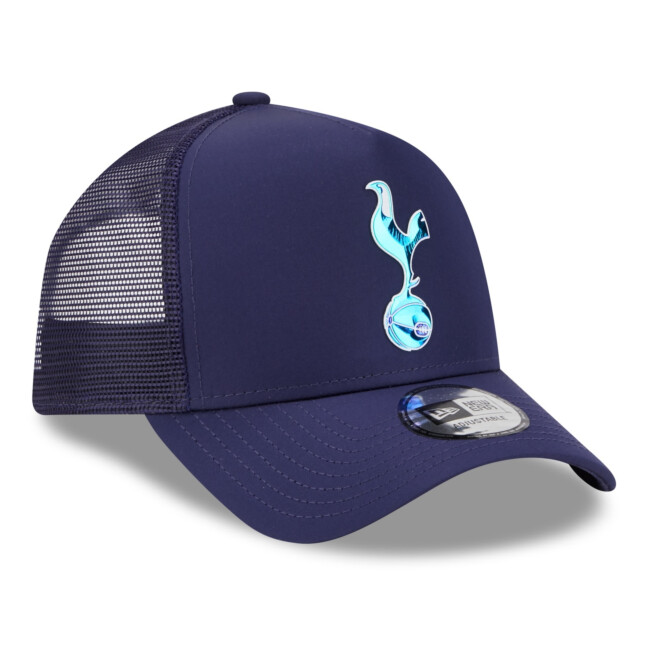 Tottenham Hotspur New Era Black Glitch All Over Print E-Frame Trucker Adjustable
